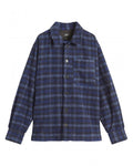  A.P.C. Mens Stanley Check Overshirt Dark Navy