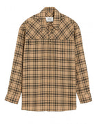  Ami Unisex Checked Lumberjack Shirt Camel/Black