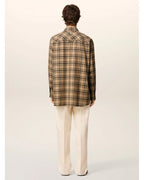  Ami Unisex Checked Lumberjack Shirt Camel/Black