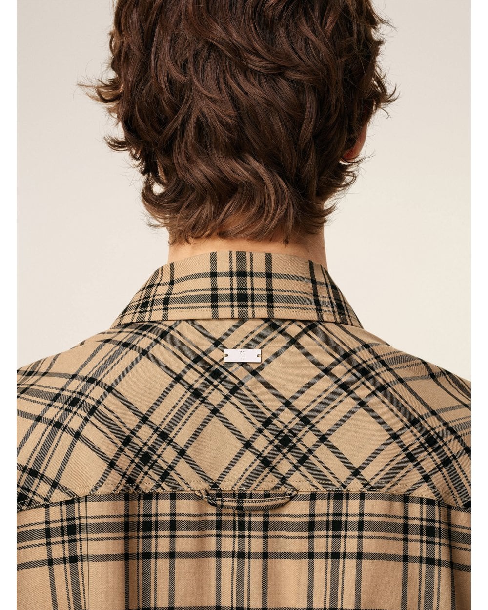  Ami Unisex Checked Lumberjack Shirt Camel/Black