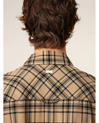  Ami Unisex Checked Lumberjack Shirt Camel/Black