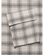  Belstaff Mens Linen Scale Check Shirt Black/Stone Beige