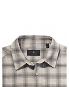  Belstaff Mens Linen Scale Check Shirt Black/Stone Beige