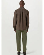  Belstaff Mens Linen Scale Shirt Army Olive Green