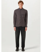  Belstaff Mens Linen Scale Shirt Washed Black