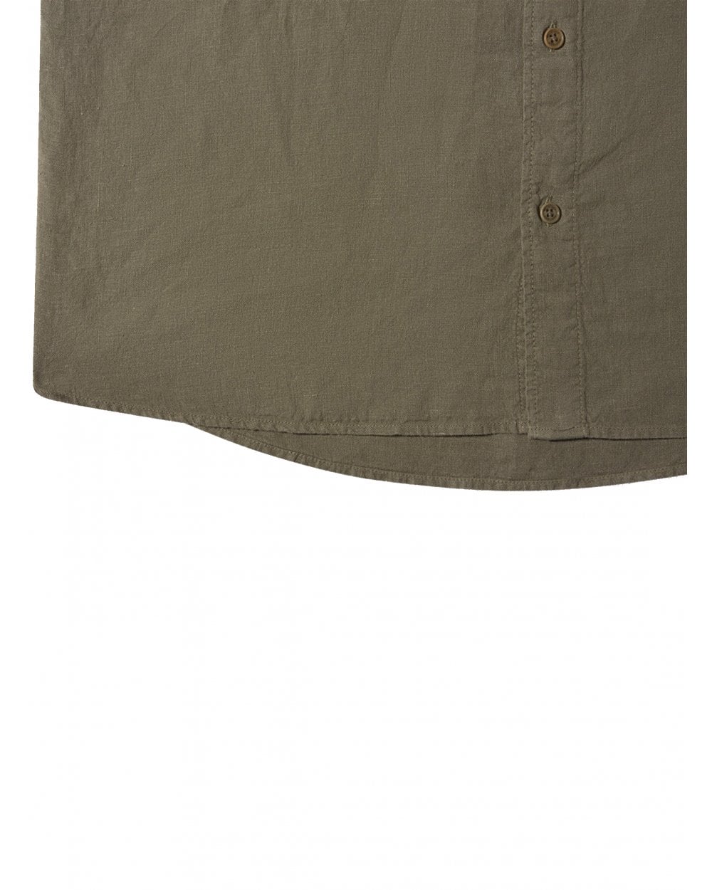  Belstaff Mens Linen Scale Short Sleeve Shirt Surplus Green