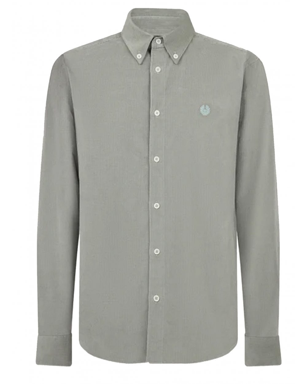  Belstaff Mens Street Cord Shirt Dark Sage Green
