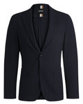  BOSS Mens C-Hanry 252 Seersucker Blazer Jacket Dark Blue