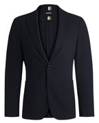  BOSS Mens C-Hanry 252 Seersucker Blazer Jacket Dark Blue