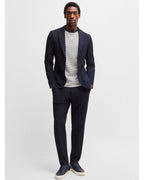 BOSS Mens C-Hanry 252 Seersucker Blazer Jacket Dark Blue