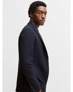  BOSS Mens C-Hanry 252 Seersucker Blazer Jacket Dark Blue