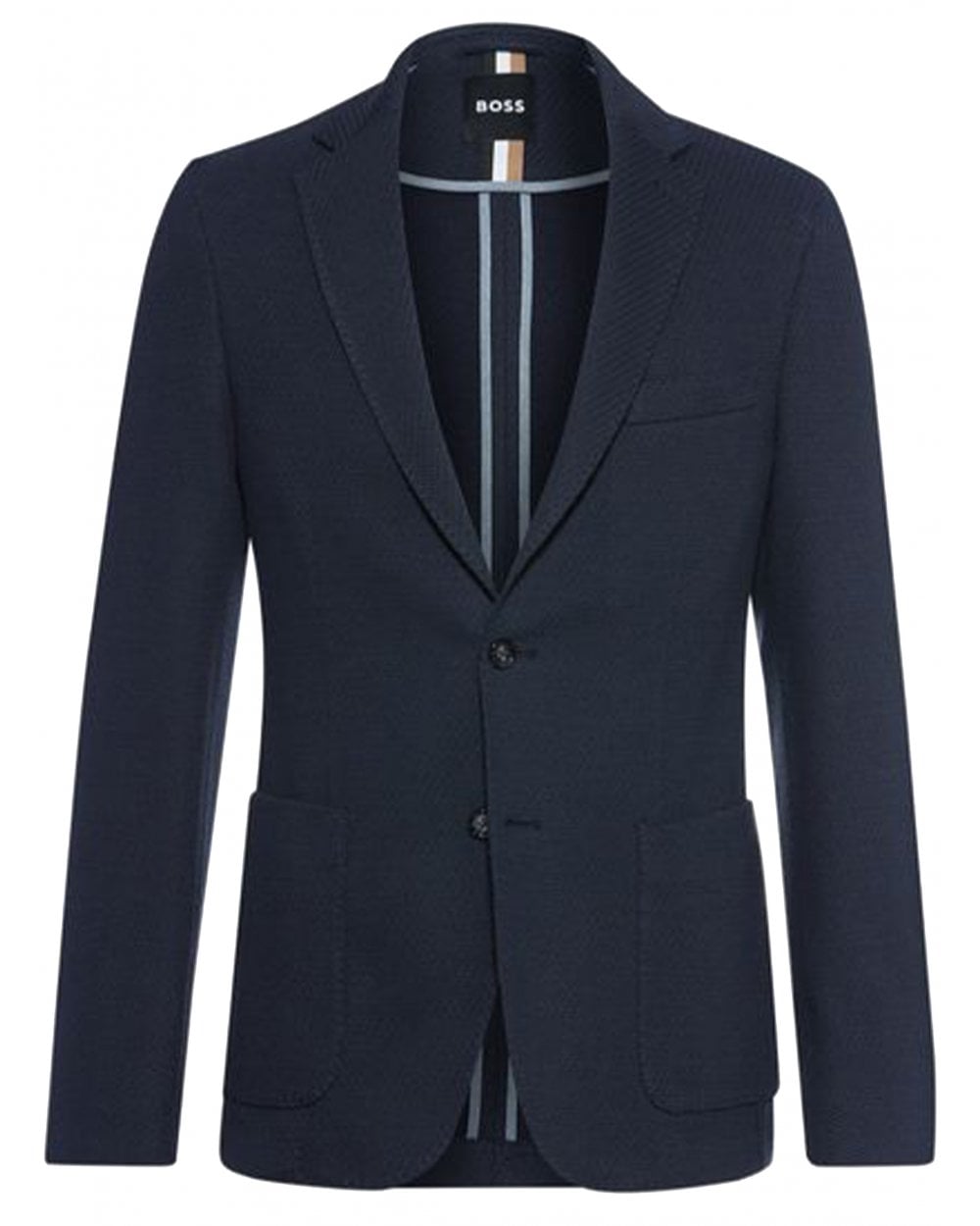  BOSS Mens C Hanry Waffle Textured Blazer Jacket Dark Blue