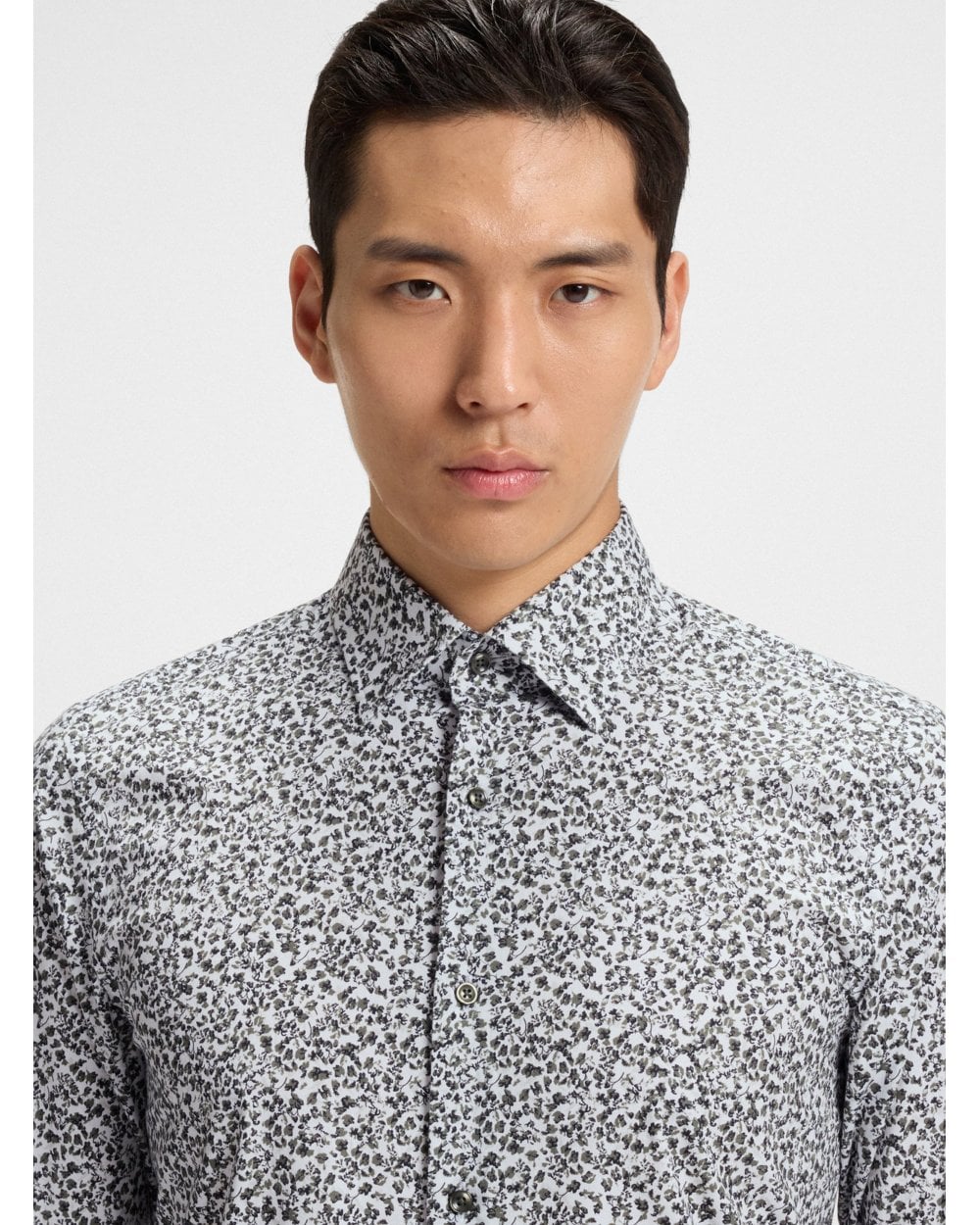  BOSS Mens H-Hank C3-214 Kent Floral Shirt Green