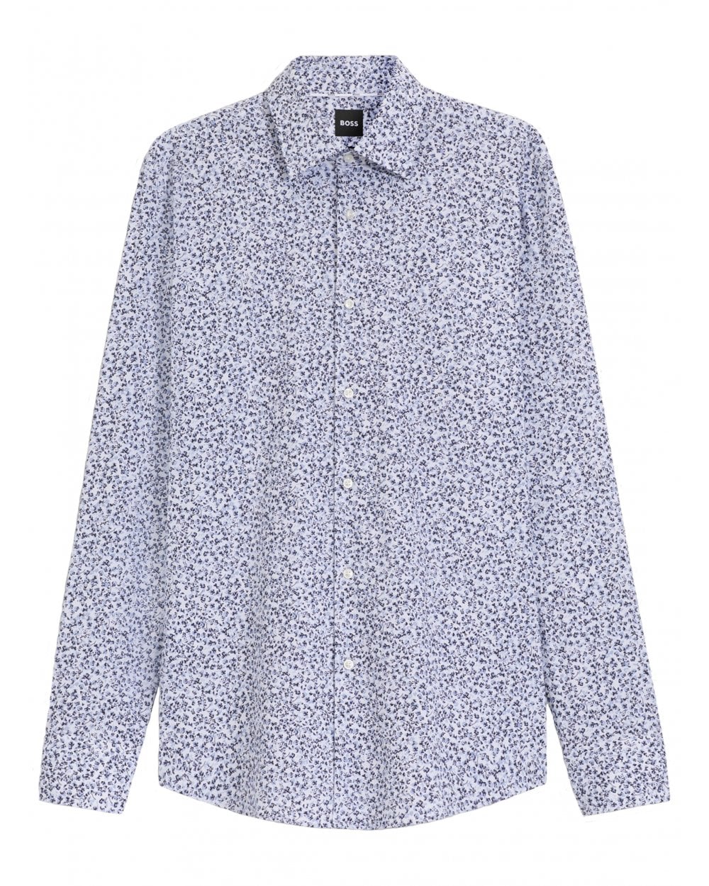  BOSS Mens H-Hank C3-214 Kent Floral Shirt Patterned Blue