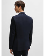  BOSS Mens H-Huge 2 Piece Slim Wool Suit Dark Blue