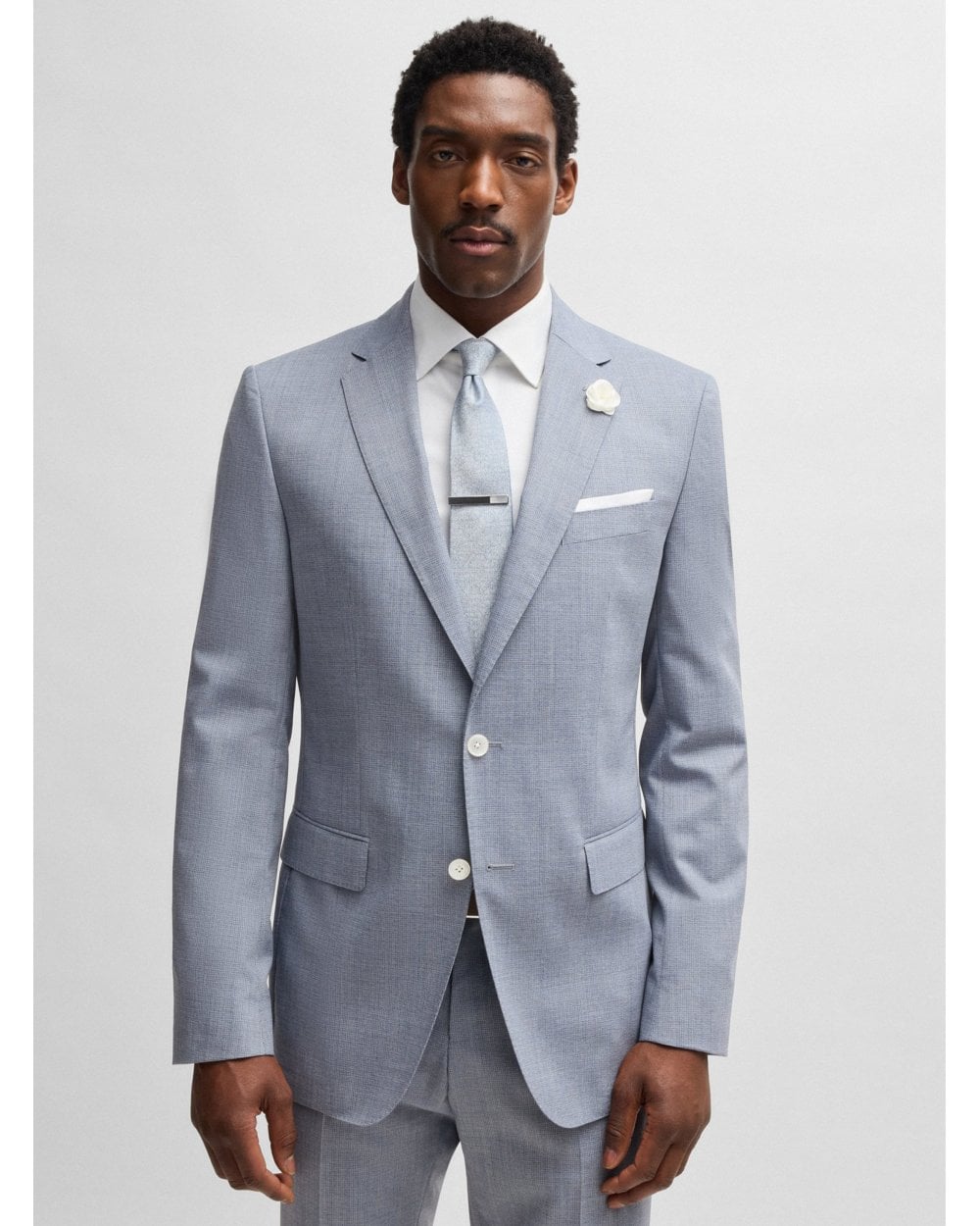  BOSS Mens H-Hutson 233 Blazer Jacket Light Blue