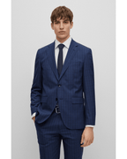  BOSS Mens H Jeckson Pinstripe Suit Dark Blue
