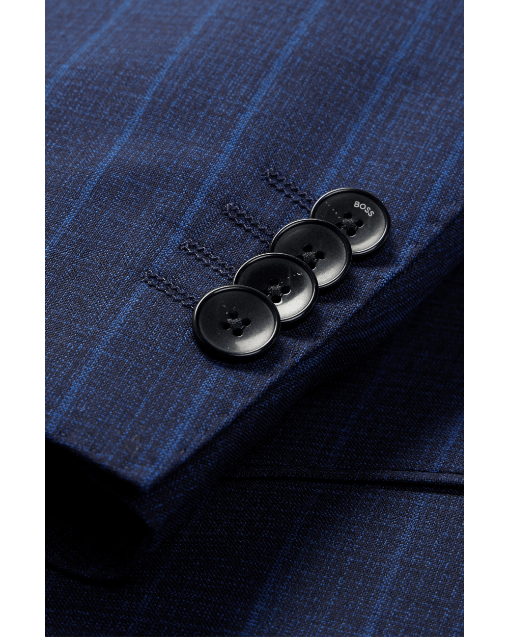  BOSS Mens H Jeckson Pinstripe Suit Dark Blue