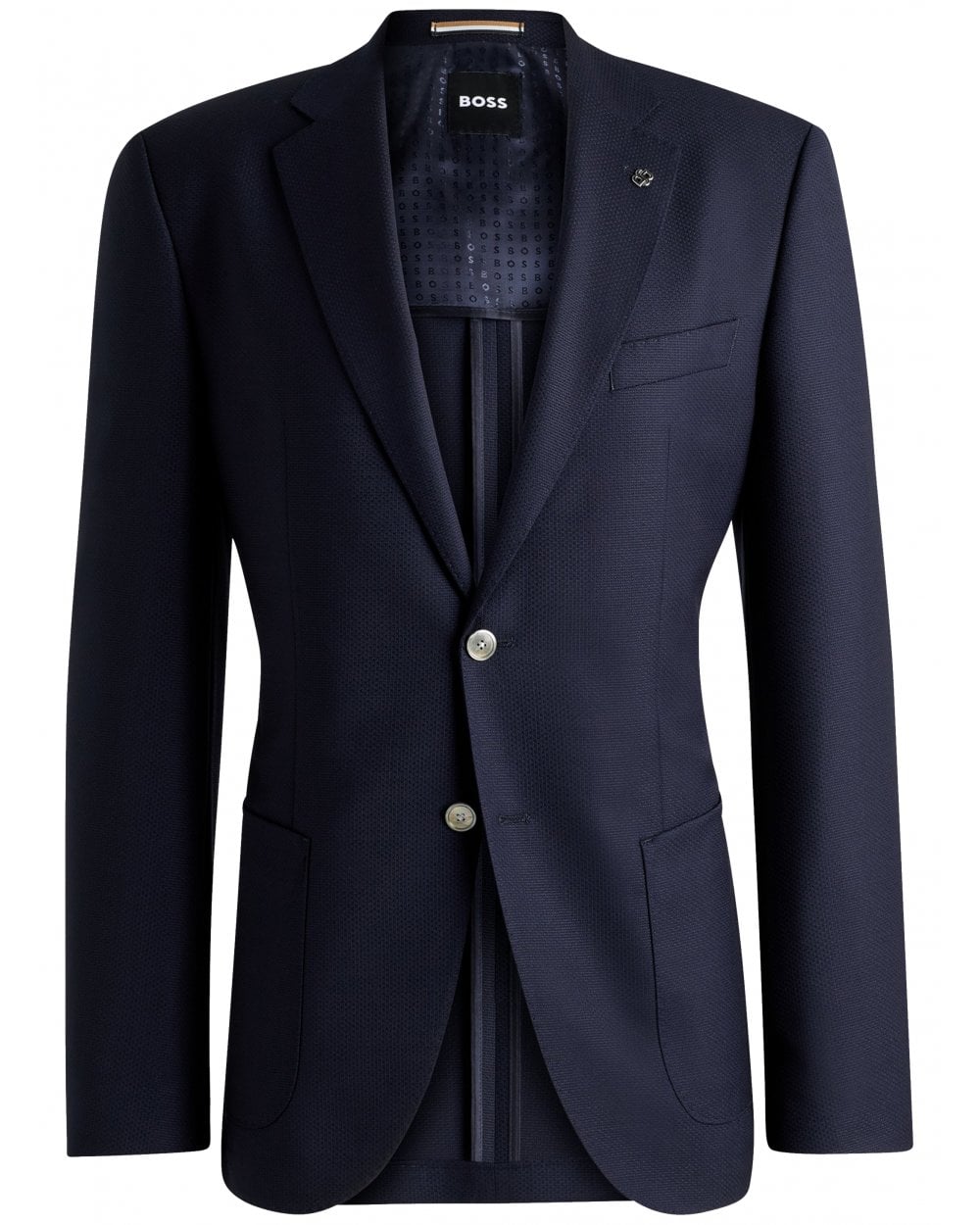  BOSS Mens H-Jenson Micro Pattern Jacket Dark Blue