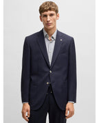  BOSS Mens H-Jenson Micro Pattern Jacket Dark Blue
