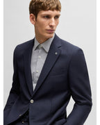  BOSS Mens H-Jenson Micro Pattern Jacket Dark Blue