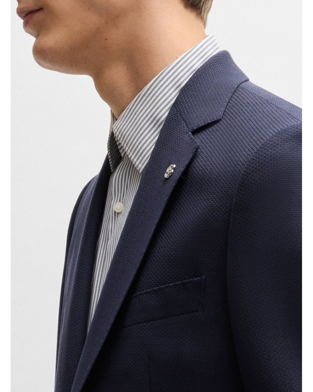  BOSS Mens H-Jenson Micro Pattern Jacket Dark Blue