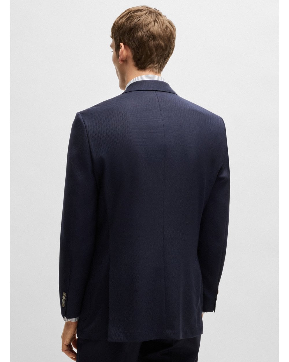  BOSS Mens H-Jenson Micro Pattern Jacket Dark Blue