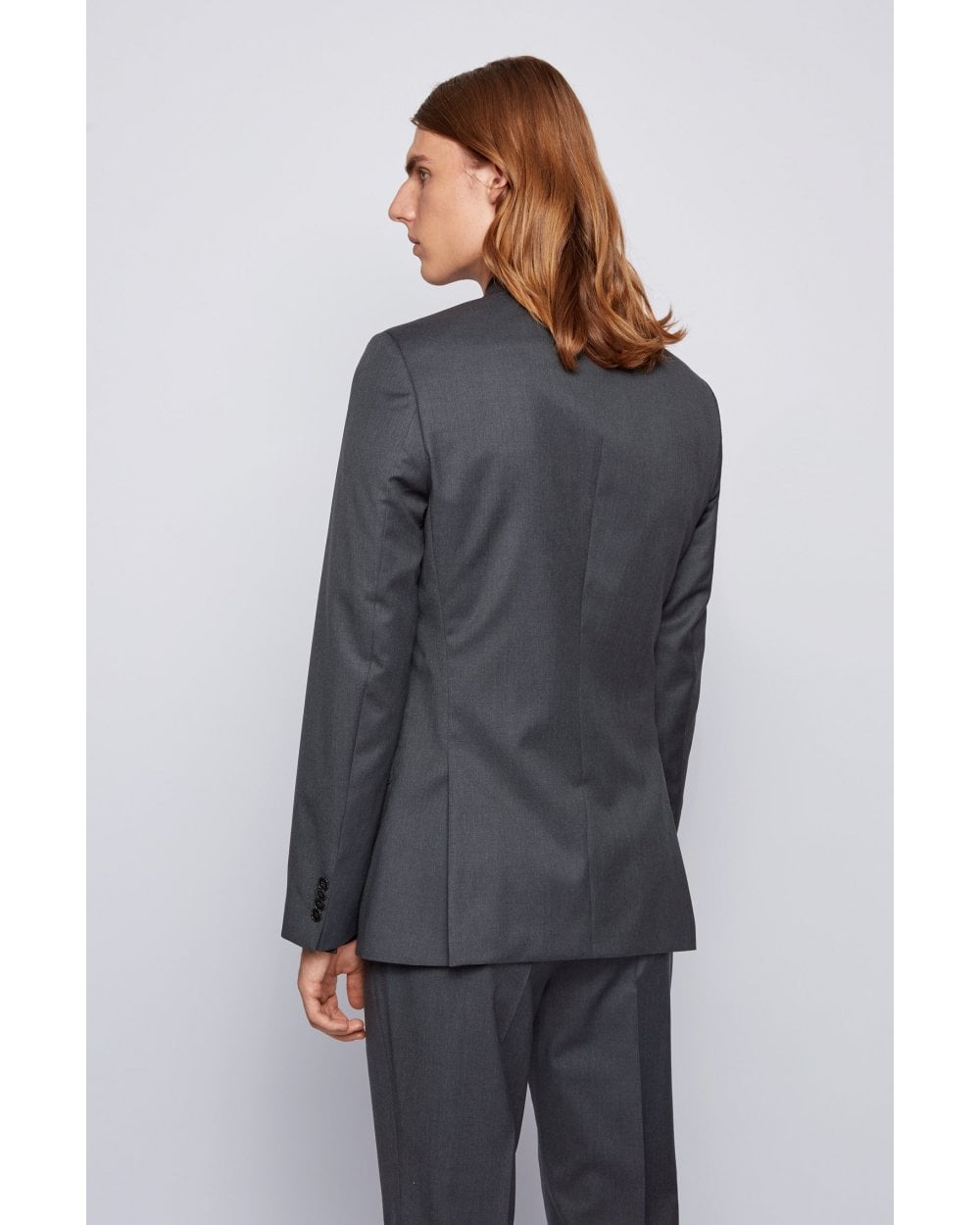  BOSS Mens Hayes/Gibson Grey Slim Fit Virgin Wool Suit