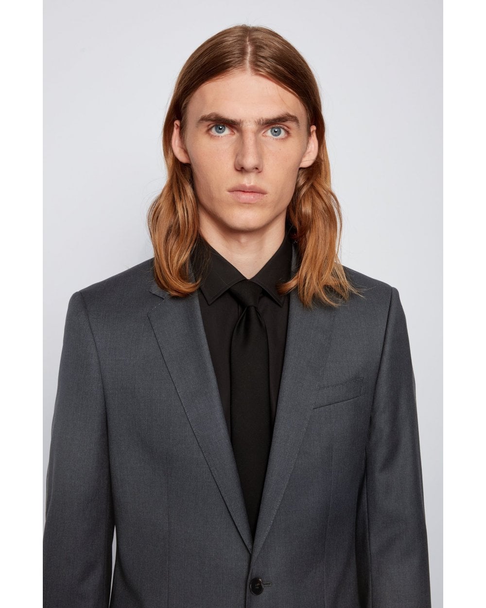  BOSS Mens Hayes/Gibson Grey Slim Fit Virgin Wool Suit