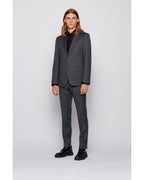  BOSS Mens Hayes/Gibson Grey Slim Fit Virgin Wool Suit