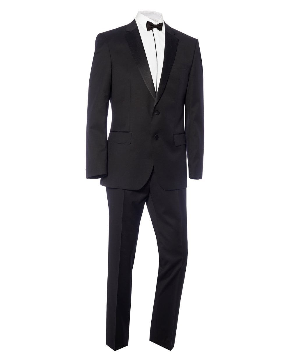  BOSS Mens Hence Cyl / Gylan Cyl Black Virgin Wool Slim Fit Suit