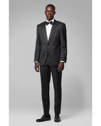  BOSS Mens Hence Cyl / Gylan Cyl Black Virgin Wool Slim Fit Suit