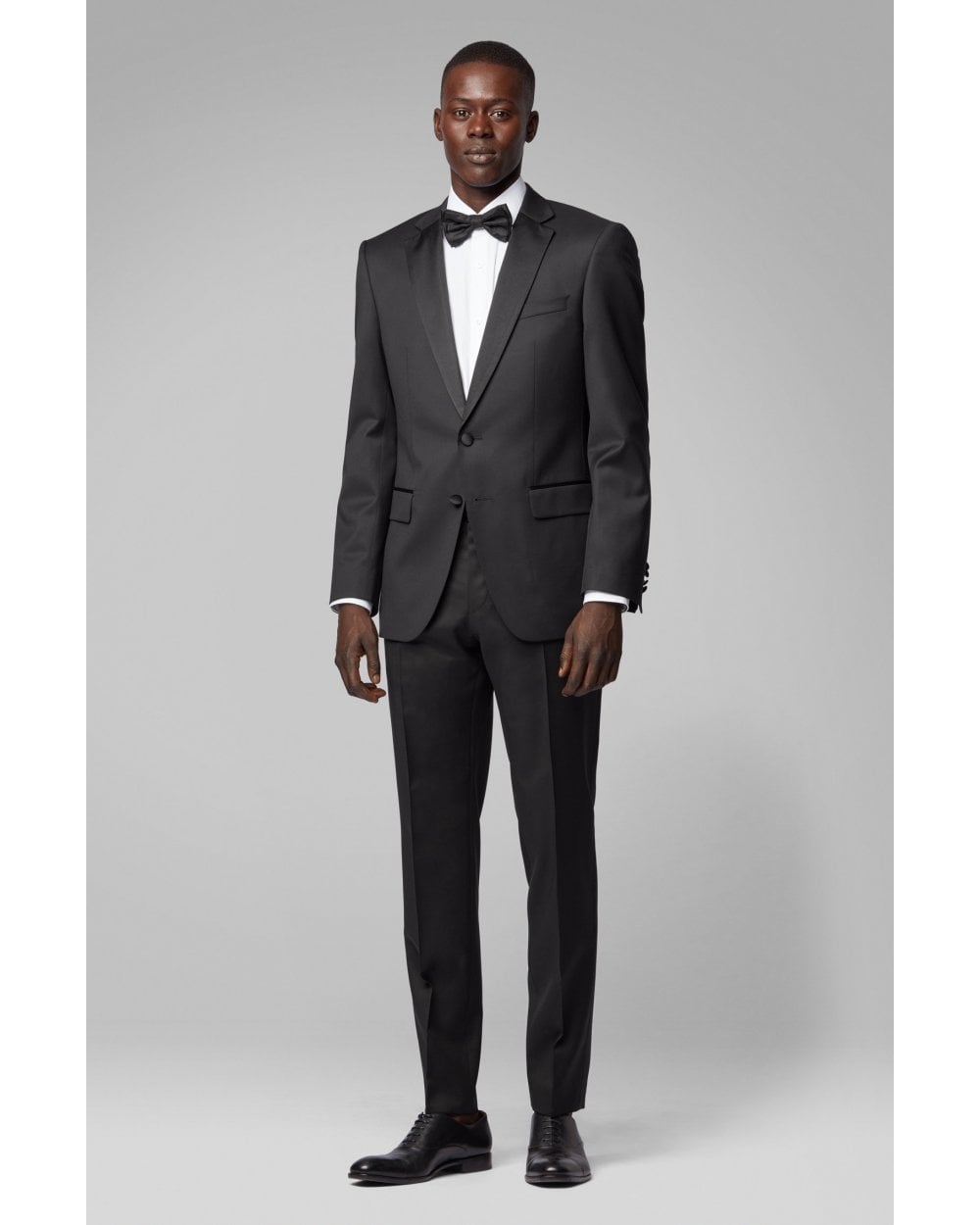  BOSS Mens Hence Cyl / Gylan Cyl Black Virgin Wool Slim Fit Suit