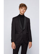  BOSS Mens Hence Cyl / Gylan Cyl Black Virgin Wool Slim Fit Suit