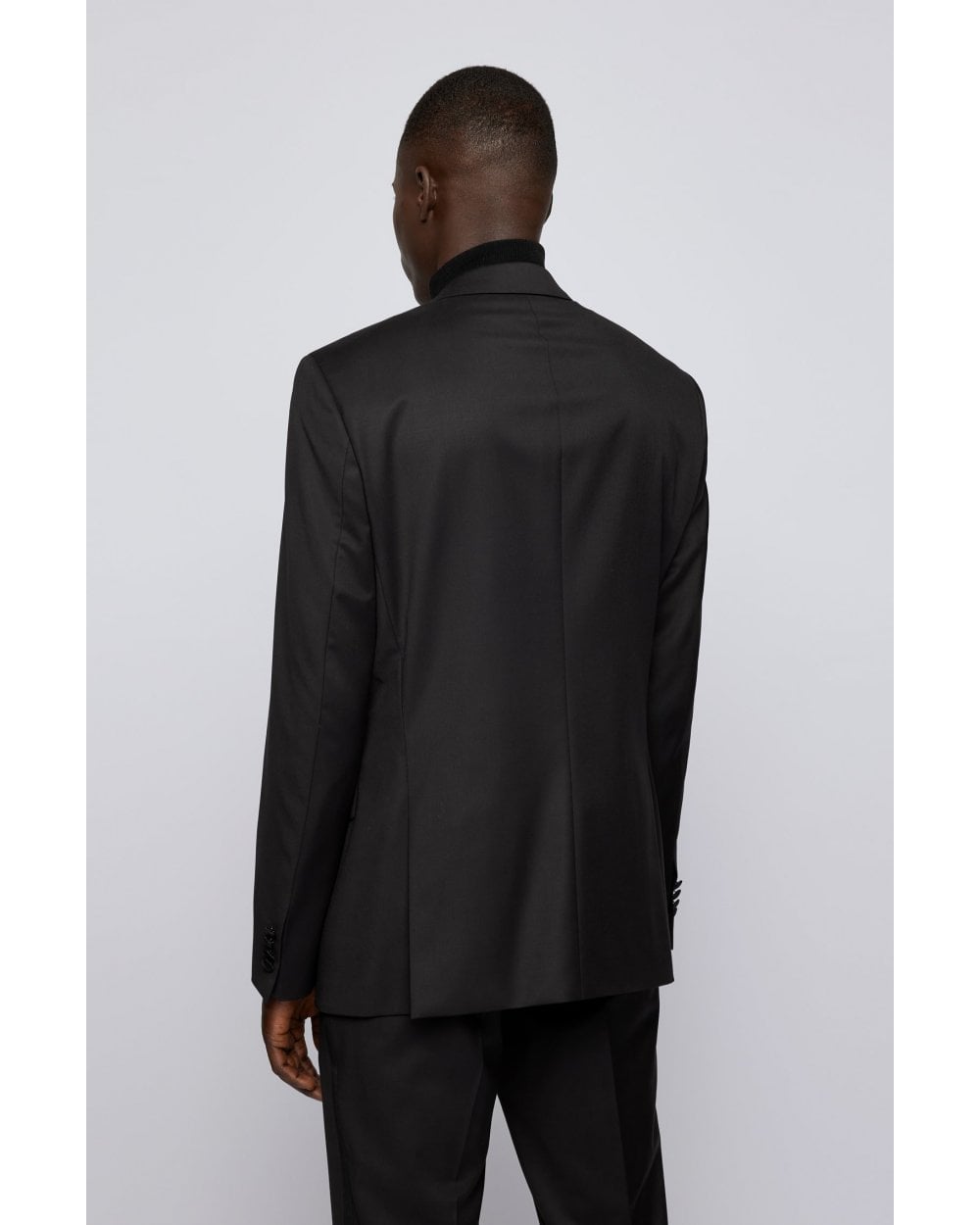  BOSS Mens Hence Cyl / Gylan Cyl Black Virgin Wool Slim Fit Suit