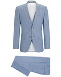  BOSS Mens Huge-H 3 Piece Suit Light Pastel Blue