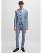 BOSS Mens Huge-H 3 Piece Suit Light Pastel Blue