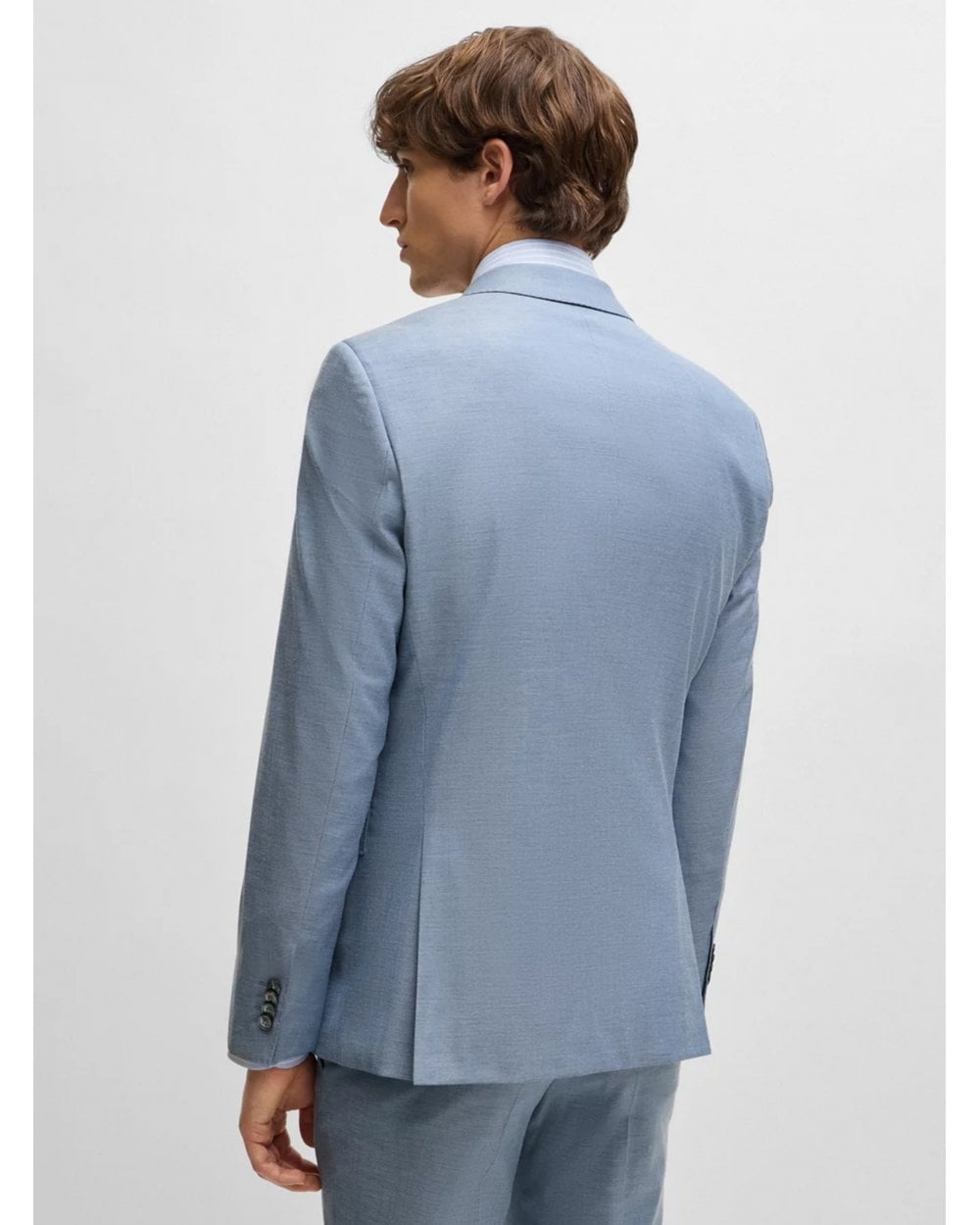  BOSS Mens Huge-H 3 Piece Suit Light Pastel Blue