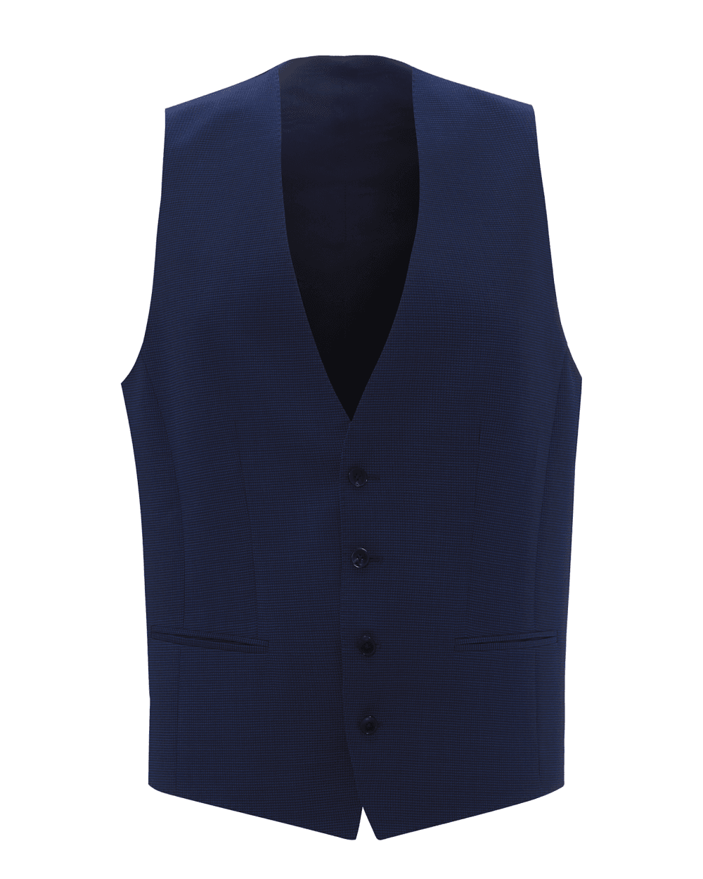  BOSS Mens Huge6Weste Blue Slim Fit Waistcoat