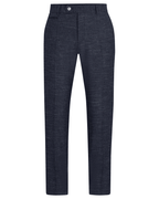  BOSS Mens Hutson Genius Patterned Slim Fit Suit Dark Blue