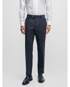  BOSS Mens Hutson Genius Patterned Slim Fit Suit Dark Blue