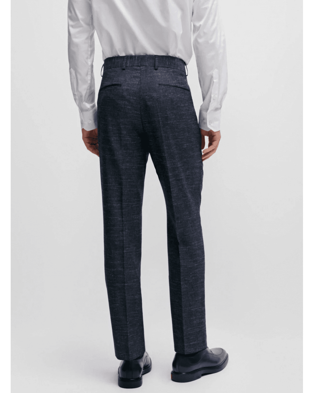  BOSS Mens Hutson Genius Patterned Slim Fit Suit Dark Blue