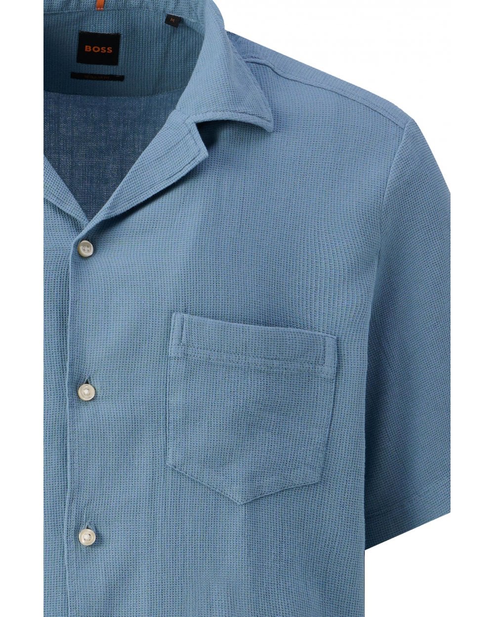  BOSS Mens Rayer_M Pocket Shirt Blue