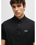  BOSS Mens Style B Motion Short Sleeve Shirt Black