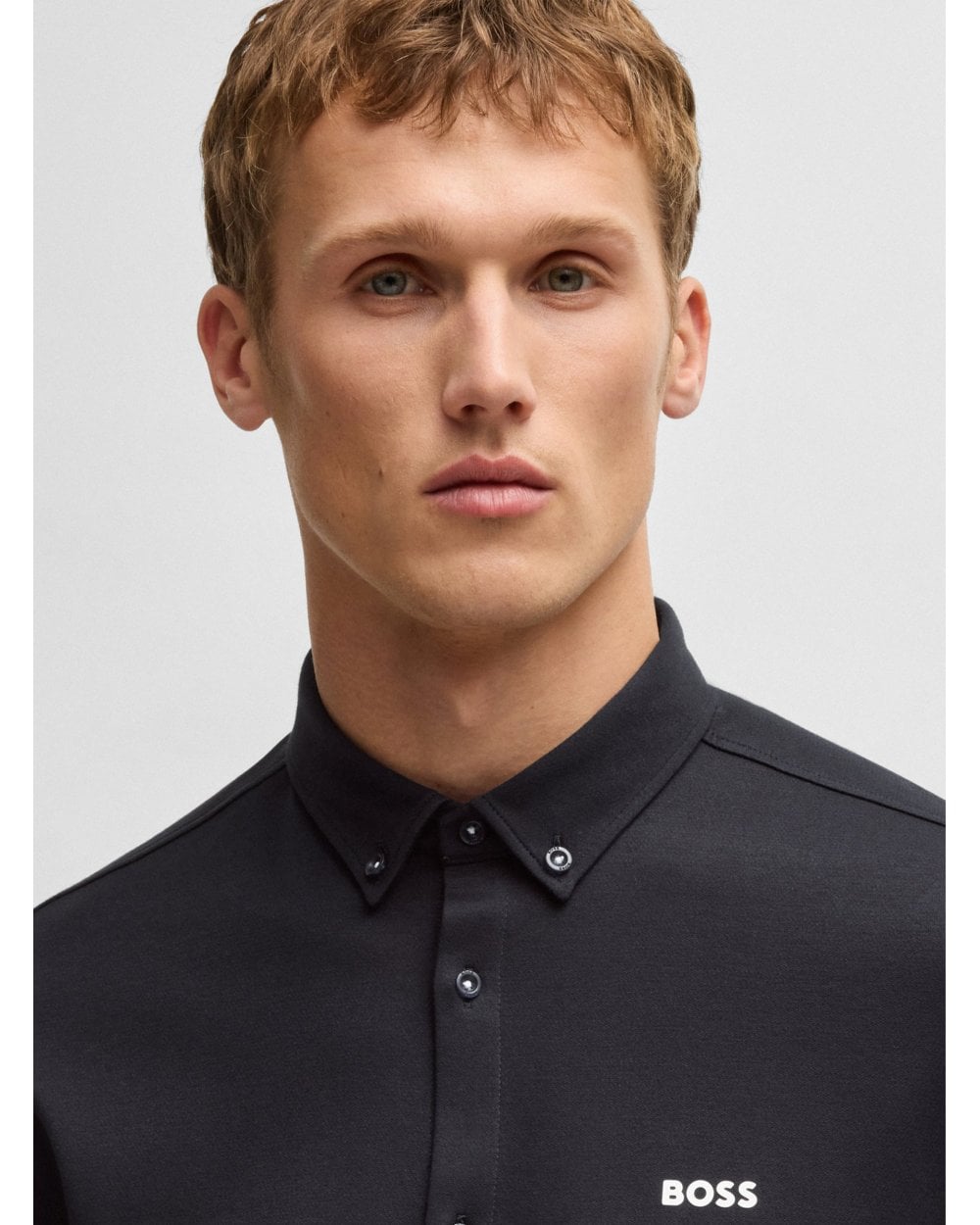  BOSS Mens Style B Motion Short Sleeve Shirt Dark Blue