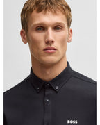  BOSS Mens Style B Motion Short Sleeve Shirt Dark Blue