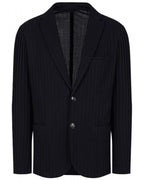  Emporio Armani Mens Single Breasted Jersey Jacket Dark Navy