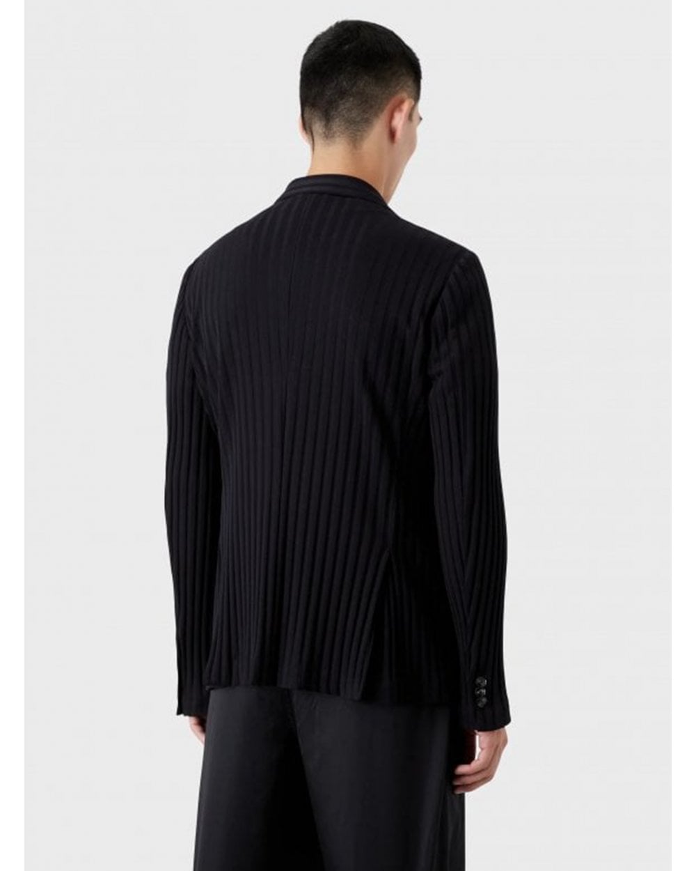  Emporio Armani Mens Single Breasted Jersey Jacket Dark Navy