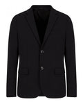  Emporio Armani Mens Stitched Single Breasted Jacket Black