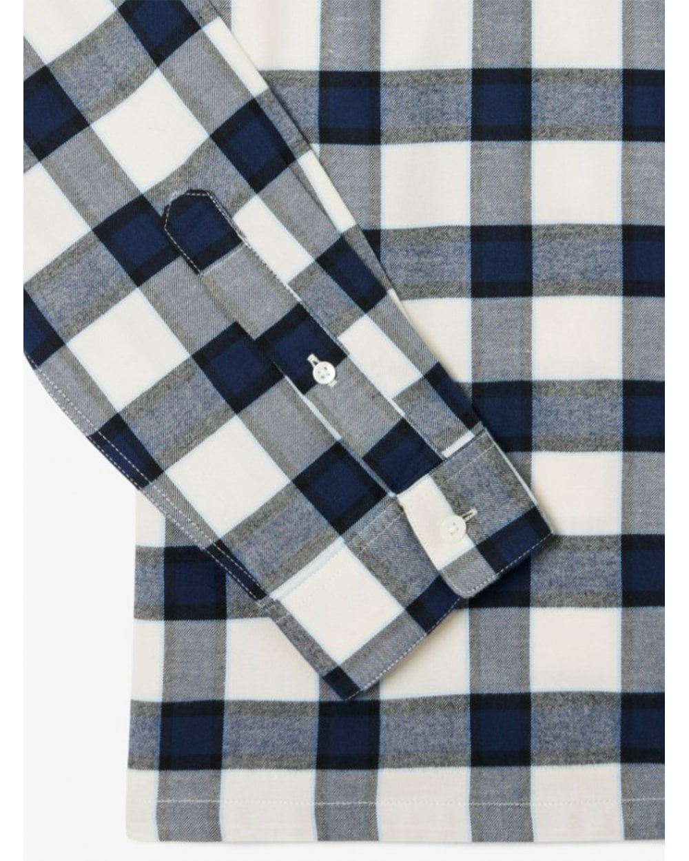 Lacoste Mens Plaid Flannel Shirt Blue/Navy Blue/White
